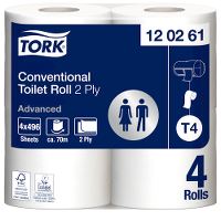 Tork Advance toilet paper T4, 2 ply, white, 69m