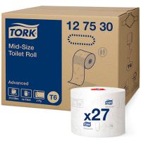 Tork Mid-size toilet paper T6, 2-layer, white, 100 m