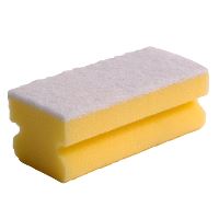 Green-Tex® Nylon sponge, white, big, pack of 5