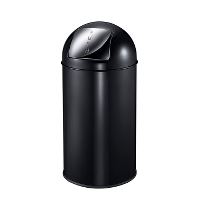 WeCare® Push bin, black, 40 L