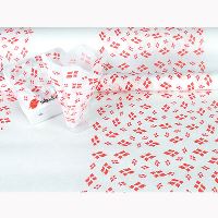 table cloth, paper, white w/flag, 120cmx8m