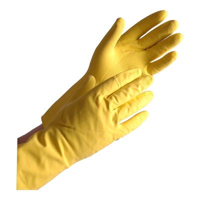 Household glove, Shield GR01 Latex, Yellow, Size 7 / S
