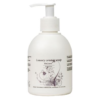 WeCare® Luxury Cream Soap, Nordic Swan Ecolabel, no perfume, w/pump, 300 ml