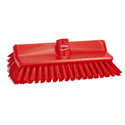 Floor- and wall brush, hard, red