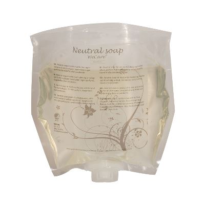 WeCare® Neutral Soap, Nordic Swan Ecolabel, no perfume, bag, 800 ml