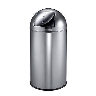 WeCare® Push bin, stainless steel w/glossy finish, 40 L