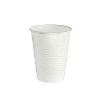 Plastic beaker, white, 21 cl
