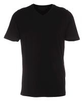 Worksafe Women V-neck T-Shirt, short sleeves, black, L