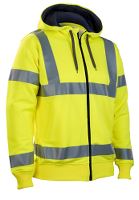 Worksafe hoodie w/zip, M, hi-vis yellow