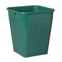 Waste Bin, green plastic, 25 L