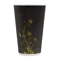Gastrolux® coffee cup, Ripple Wall, grey w/dekor, 40 cl