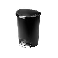 Waste Bucket in plastic, black, lid, 50 L