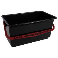 Dan-Mop® Bucket grey w/red handle 22 L