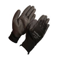 WeCare® PU-Tech work glove, black, size 10/X-LARGE