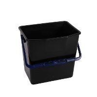 Dan-Mop® Bucket, dark grey w/blue handle, 6 L