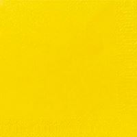 Duni napkins, 3 ply, yellow, 24x24cm