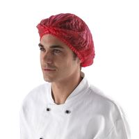 Bouffant cap, non woven, one size, red