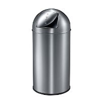 WeCare® Push bin, stainless steel w/mat finish, 40 L