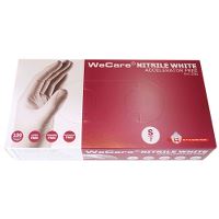 WeCare® Acc.free, Single-use glove, nitril, powderfree, white, 7/S