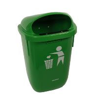 Garbage can, wall mounted, green, 50 L