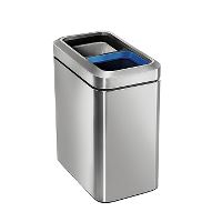 Garbage can, 2 x 10 L, stainles steel