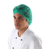 Bouffant cap, non woven, one size, green
