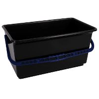 Dan-Mop® Bucket, grey w/blue handle, 22 L