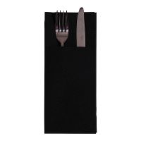 Duni cutlery napkin, Duniletto, black, 40x48cm
