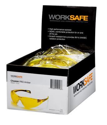 Worksafe Cheetah Safety Glasses, yellow