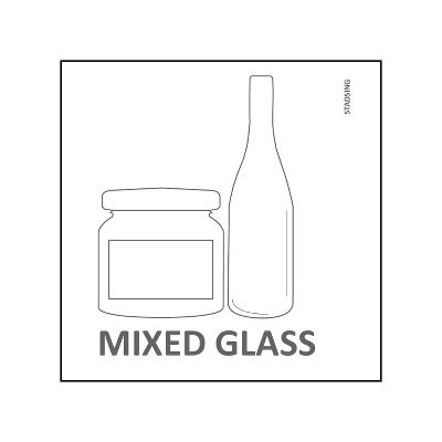 Mixed Glas Label for Waste sorting