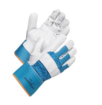 Worksafe ox-leather glove, H20-432, 9, blue
