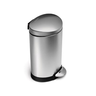 Garbage can, stainles steel, with pedal, 6 L