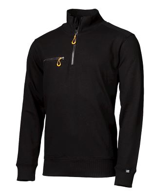Worksafe Sweatshirt, Halfzip, Unisex, black, XS
