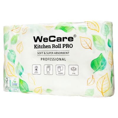 WeCare® Kitchen roll Pro, white, 2-ply, 20 m, 204 g
