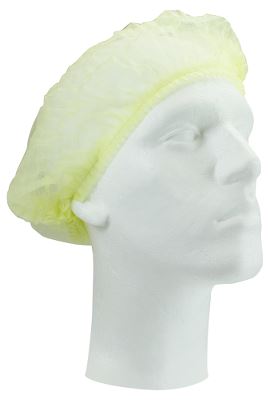 Bouffant cap, non woven, one size, yellow