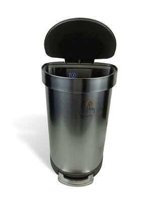 Waste Bucket, stainles steal w/soft close, 40 L