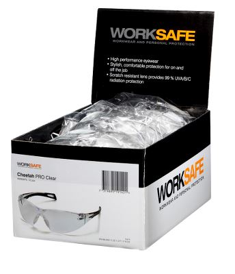 Worksafe Cheetah Safety Glasses, tranparent