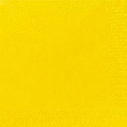 Duni napkins, 3 ply, yellow, 24x24cm