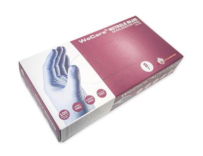 WeCare® Acc.free, Single-use glove, nitril, powderfree, blue, 7/S