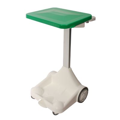 Waste system with pedal/lid, green, 100/120 L