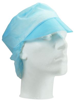 Worksafe Hue, PP peak snood cap, M, blue