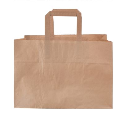 Carrying bag, paper, 17 L, brown, 35x17x24cm