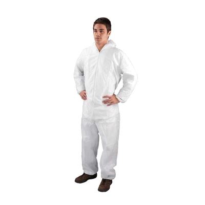 Single-use suit, white, XXXL, non-woven