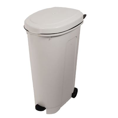 Waste container on wheels, white, 95 L