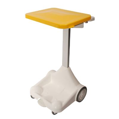 Waste system with pedal/lid, yellow, 100/120 L