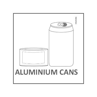 Aluminium Cans Label for Waste sorting