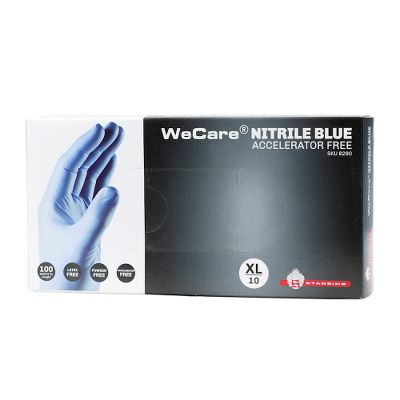 WeCare® Acc.free, Single-use glove, nitril, powderfree, blue, 10/XL