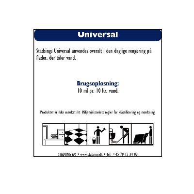 Label for spray-bottles / text "Universal"