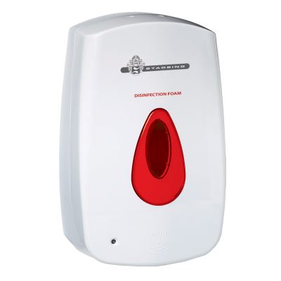 WeCare® sensor dispenser with rental agreement, for foam disinfection, red drop, 800 ml