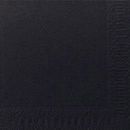 Duni napkins, 3 ply, black, 24x24cm